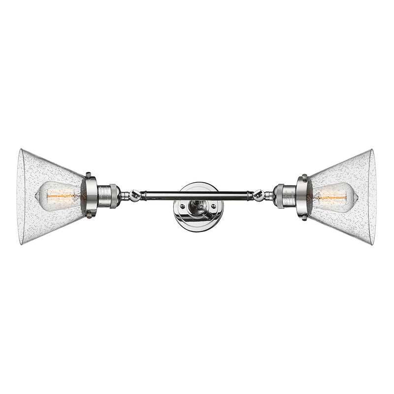 Innovations Lighting Large Cone 2 Light Bath Vanity Light Part Of The Franklin Restoration Collection 208L-PC-G44