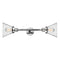 Cone Bath Vanity Light shown in the Polished Chrome finish with a Seedy shade