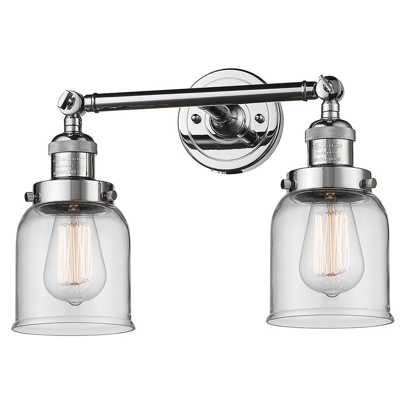 Innovations Lighting Small Bell 2 Light Bath Vanity Light Part Of The Franklin Restoration Collection 208L-PC-G52