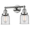 Innovations Lighting Small Bell 2 Light Bath Vanity Light Part Of The Franklin Restoration Collection 208L-PC-G52-LED