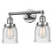 Innovations Lighting Small Bell 2 Light Bath Vanity Light Part Of The Franklin Restoration Collection 208L-PC-G54