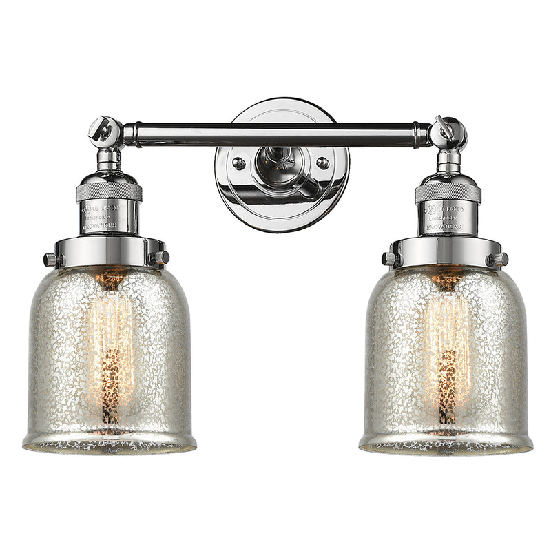 Innovations Lighting Small Bell 2 Light Bath Vanity Light Part Of The Franklin Restoration Collection 208L-PC-G58-LED