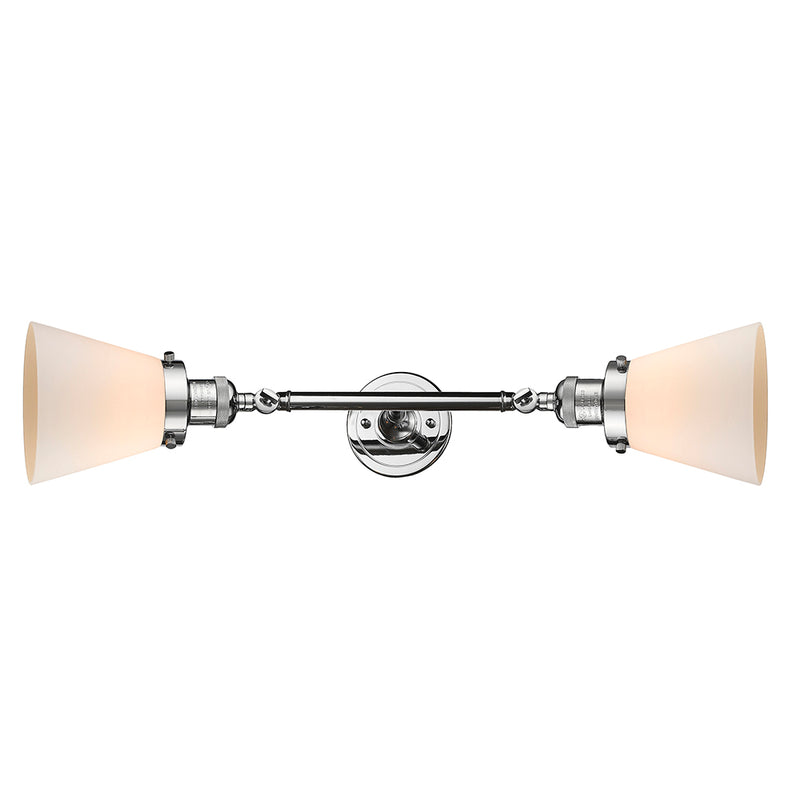 Innovations Lighting Small Cone 2 Light Bath Vanity Light Part Of The Franklin Restoration Collection 208L-PC-G61-LED