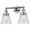 Innovations Lighting Small Cone 2 Light Bath Vanity Light Part Of The Franklin Restoration Collection 208L-PC-G62-LED