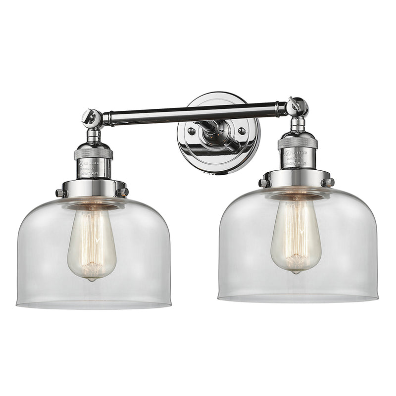 Innovations Lighting Large Bell 2 Light Bath Vanity Light Part Of The Franklin Restoration Collection 208L-PC-G72