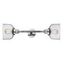 Bell Bath Vanity Light shown in the Polished Chrome finish with a Seedy shade