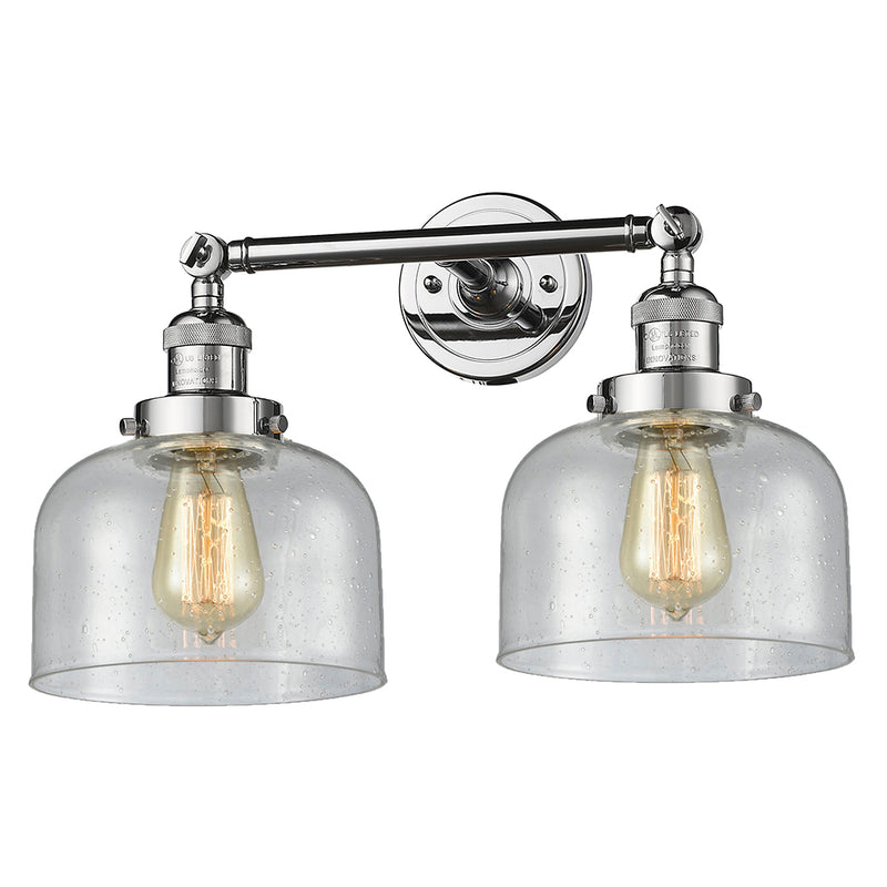 Innovations Lighting Large Bell 2 Light Bath Vanity Light Part Of The Franklin Restoration Collection 208L-PC-G74