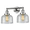 Innovations Lighting Large Bell 2 Light Bath Vanity Light Part Of The Franklin Restoration Collection 208L-PC-G74-LED