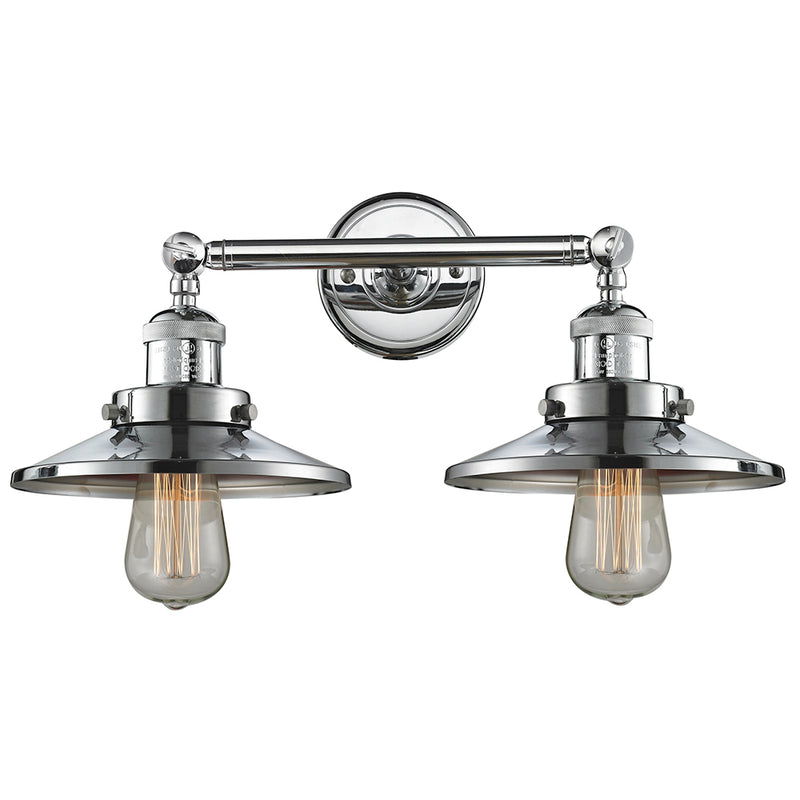 Innovations Lighting Railroad 2 Light Bath Vanity Light Part Of The Franklin Restoration Collection 208L-PC-M7