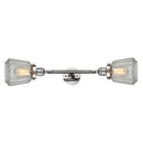 Chatham Bath Vanity Light shown in the Polished Nickel finish with a Clear shade