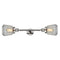 Chatham Bath Vanity Light shown in the Polished Nickel finish with a Clear shade