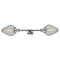 Geneseo Bath Vanity Light shown in the Polished Nickel finish with a Clear Crackled shade