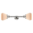 Fulton Bath Vanity Light shown in the Polished Nickel finish with a Matte White shade