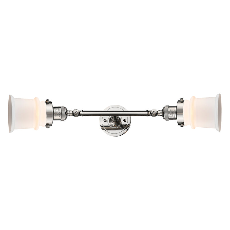 Innovations Lighting Small Canton 2 Light Bath Vanity Light Part Of The Franklin Restoration Collection 208L-PN-G181S