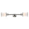 Canton Bath Vanity Light shown in the Polished Nickel finish with a Matte White shade