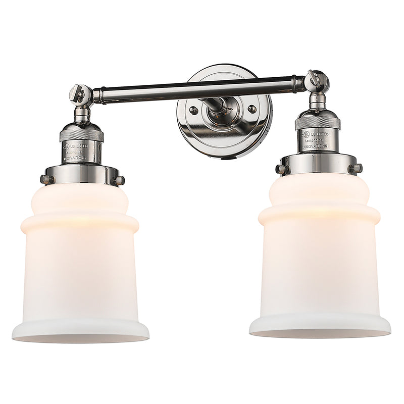 Innovations Lighting Canton 2 Light Bath Vanity Light Part Of The Franklin Restoration Collection 208L-PN-G181