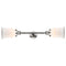 Canton Bath Vanity Light shown in the Polished Nickel finish with a Matte White shade