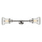 Bellmont Bath Vanity Light shown in the Polished Nickel finish with a Clear shade