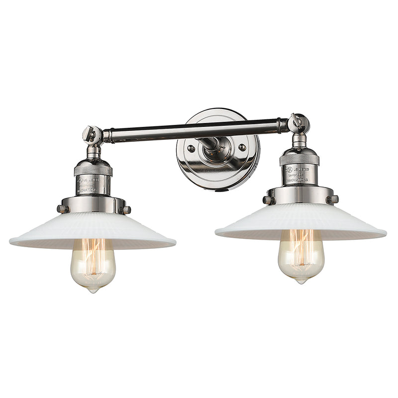 Innovations Lighting Halophane 2 Light Bath Vanity Light Part Of The Franklin Restoration Collection 208L-PN-G1