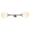 Beacon Bath Vanity Light shown in the Polished Nickel finish with a Matte White shade