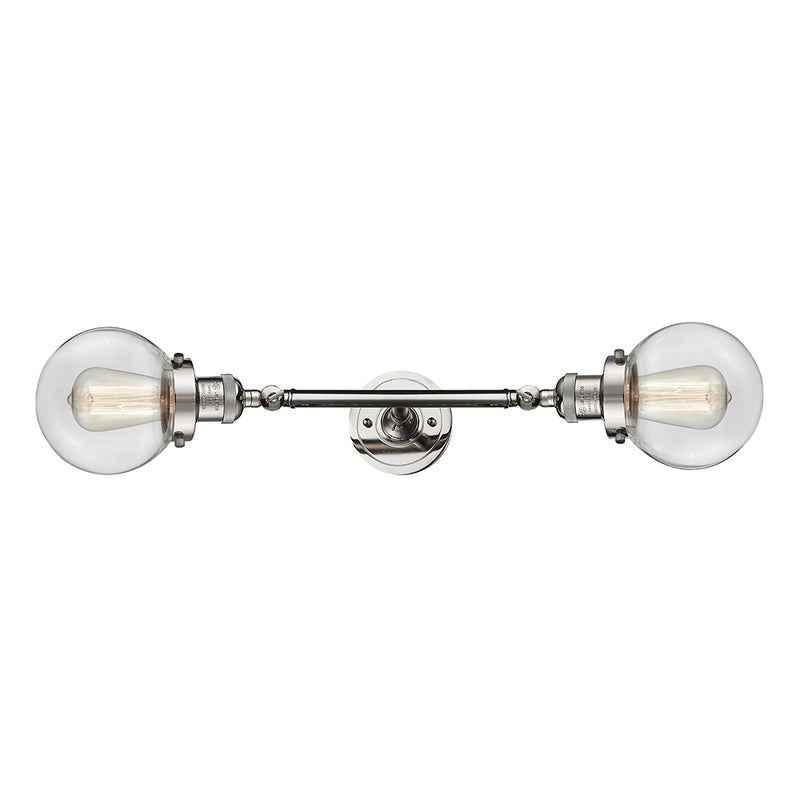 Innovations Lighting Beacon 2 Light 6" Bath Vanity Light 208L-PN-G202-6