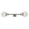 Beacon Bath Vanity Light shown in the Polished Nickel finish with a Clear shade