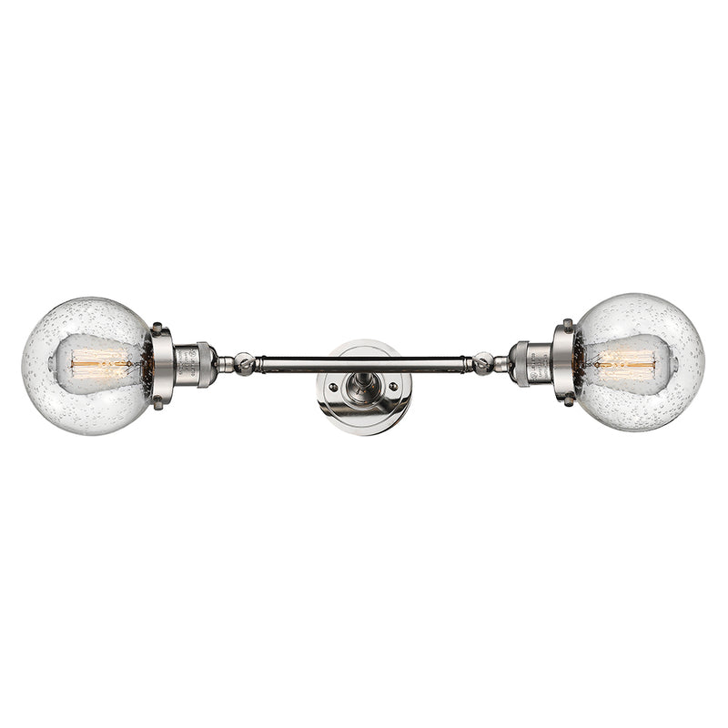 Innovations Lighting Beacon 2 Light 6" Bath Vanity Light 208L-PN-G204-6