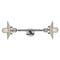 Halophane Bath Vanity Light shown in the Polished Nickel finish with a Clear Halophane shade