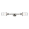 Dover Bath Vanity Light shown in the Polished Nickel finish with a Clear shade