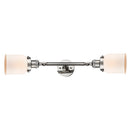 Bell Bath Vanity Light shown in the Polished Nickel finish with a Matte White shade