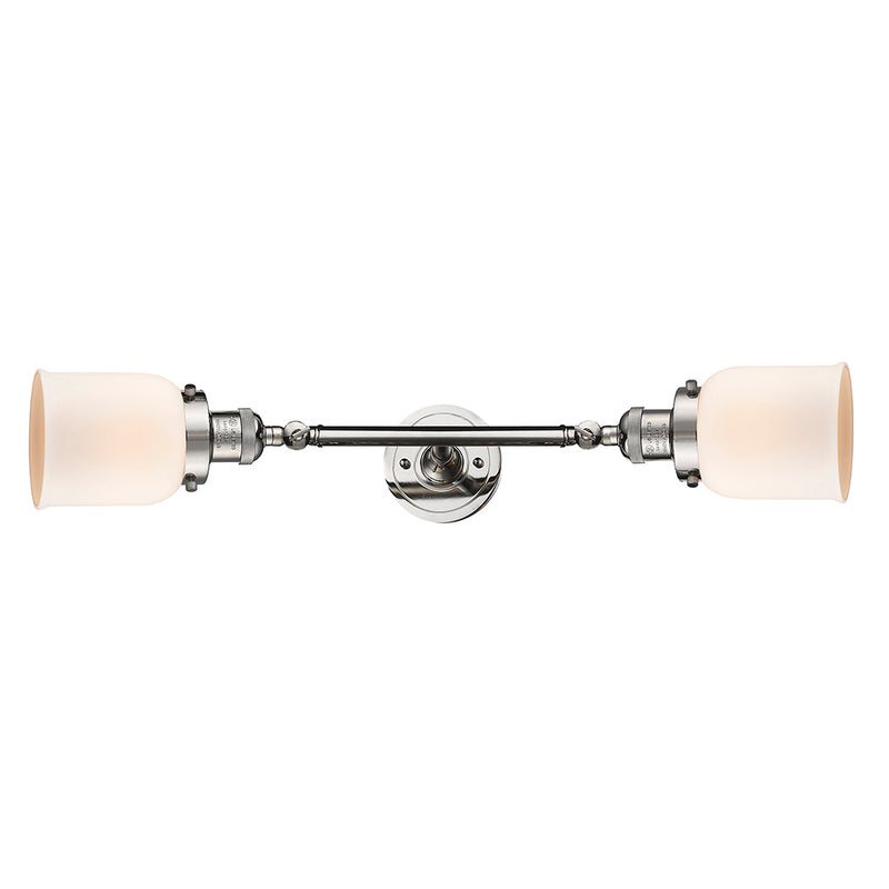 Innovations Lighting Small Bell 2 Light Bath Vanity Light Part Of The Franklin Restoration Collection 208L-PN-G51-LED