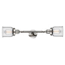 Bell Bath Vanity Light shown in the Polished Nickel finish with a Clear shade