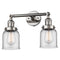 Innovations Lighting Small Bell 2 Light Bath Vanity Light Part Of The Franklin Restoration Collection 208L-PN-G52