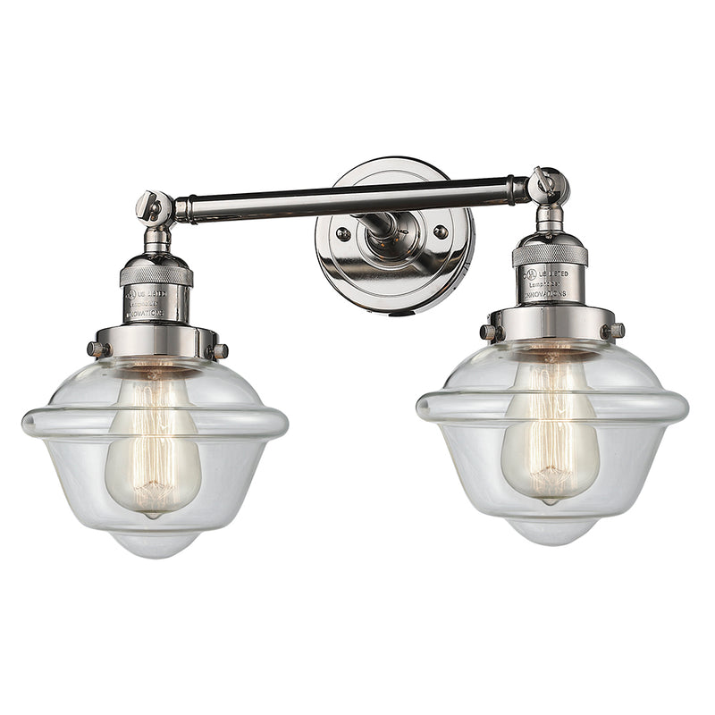 Innovations Lighting Small Oxford 2 Light Bath Vanity Light Part Of The Franklin Restoration Collection 208L-PN-G532