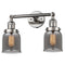 Innovations Lighting Small Bell 2 Light Bath Vanity Light Part Of The Franklin Restoration Collection 208L-PN-G53