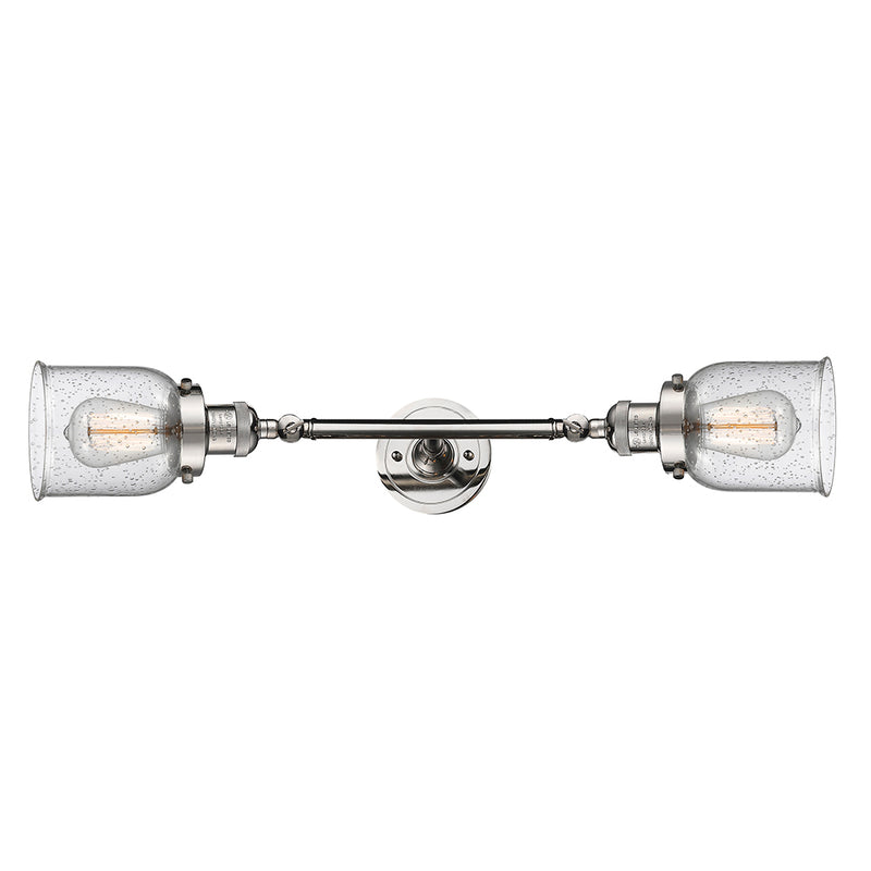 Innovations Lighting Small Bell 2 Light Bath Vanity Light Part Of The Franklin Restoration Collection 208L-PN-G54-LED