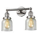 Innovations Lighting Small Bell 2 Light Bath Vanity Light Part Of The Franklin Restoration Collection 208L-PN-G54