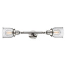 Bell Bath Vanity Light shown in the Polished Nickel finish with a Seedy shade