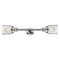 Bell Bath Vanity Light shown in the Polished Nickel finish with a Seedy shade