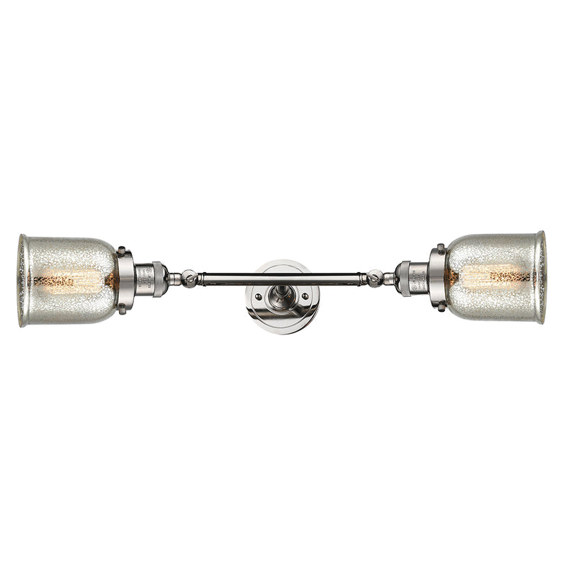 Innovations Lighting Small Bell 2 Light Bath Vanity Light Part Of The Franklin Restoration Collection 208L-PN-G58