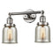 Innovations Lighting Small Bell 2 Light Bath Vanity Light Part Of The Franklin Restoration Collection 208L-PN-G58