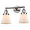 Innovations Lighting Small Cone 2 Light Bath Vanity Light Part Of The Franklin Restoration Collection 208L-PN-G61-LED