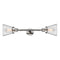 Cone Bath Vanity Light shown in the Polished Nickel finish with a Clear shade