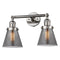 Innovations Lighting Small Cone 2 Light Bath Vanity Light Part Of The Franklin Restoration Collection 208L-PN-G63