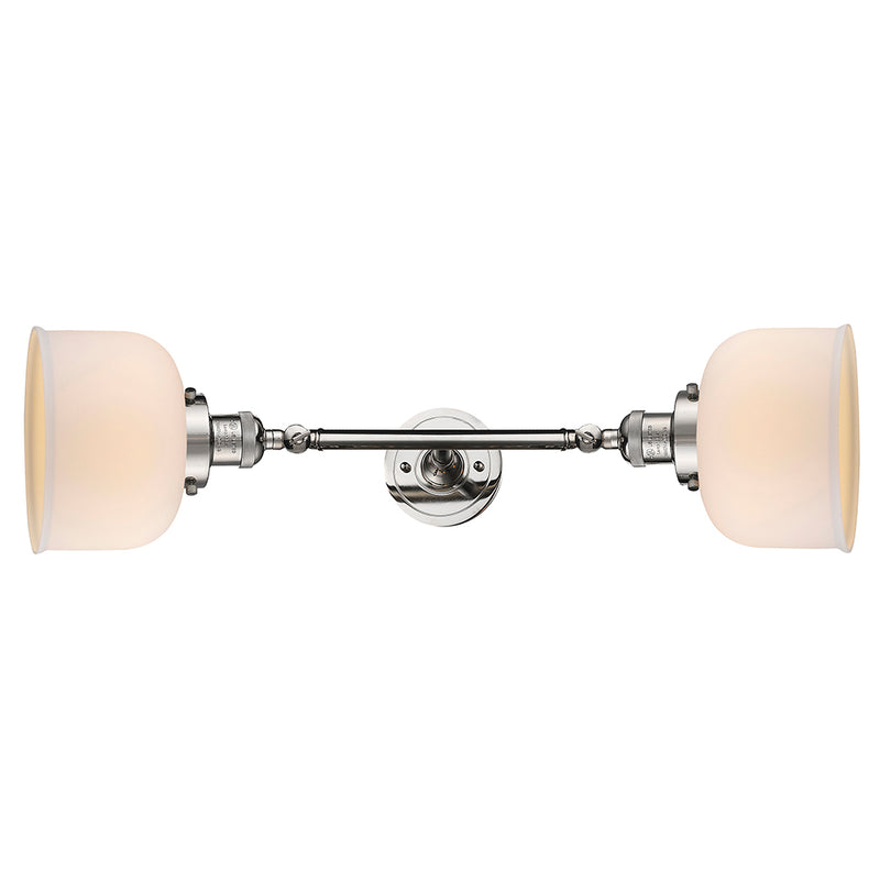 Innovations Lighting Large Bell 2 Light Bath Vanity Light Part Of The Franklin Restoration Collection 208L-PN-G71-LED