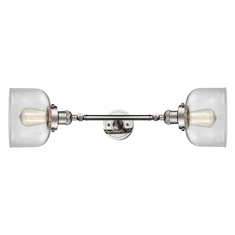 Innovations Lighting Large Bell 2 Light Bath Vanity Light Part Of The Franklin Restoration Collection 208L-PN-G72