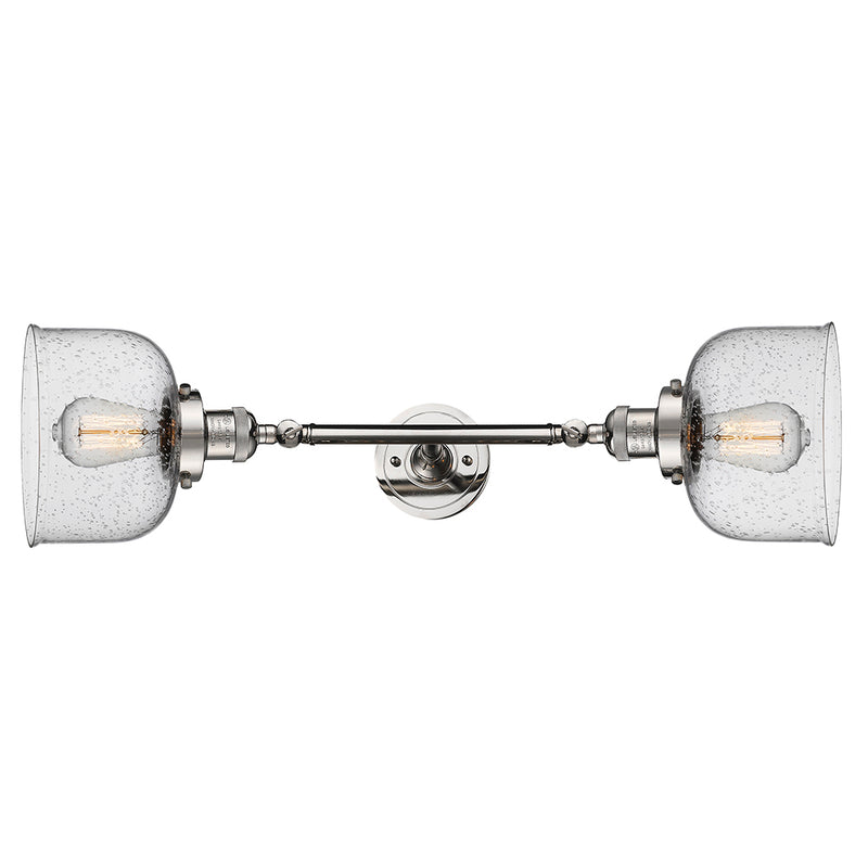 Innovations Lighting Large Bell 2 Light Bath Vanity Light Part Of The Franklin Restoration Collection 208L-PN-G74