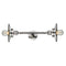 Railroad Bath Vanity Light shown in the Polished Nickel finish with a Polished Nickel shade