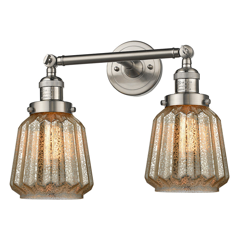 Innovations Lighting Chatham 2 Light Bath Vanity Light Part Of The Franklin Restoration Collection 208L-SN-G146-LED