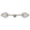 Geneseo Bath Vanity Light shown in the Brushed Satin Nickel finish with a Clear Crackled shade